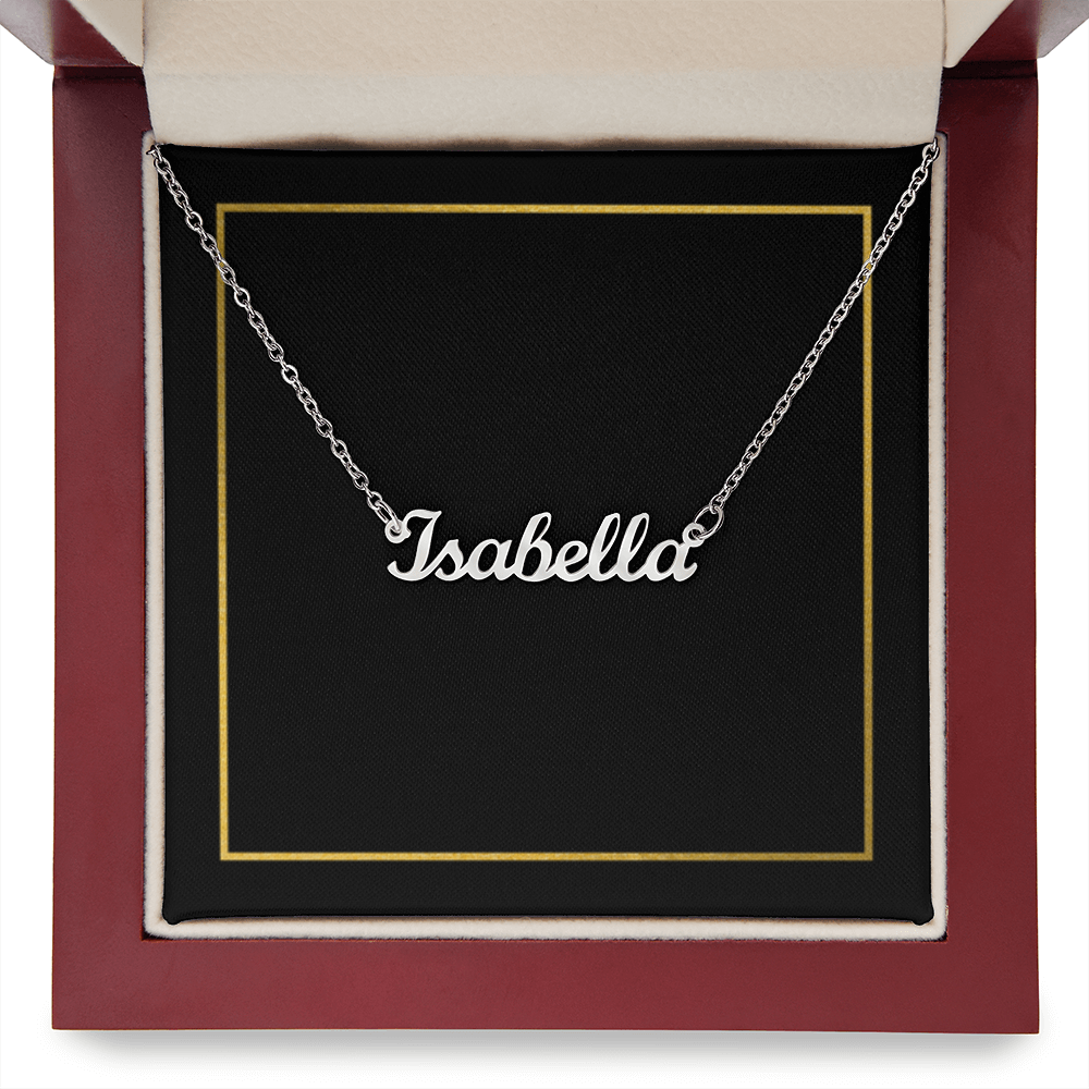 18K Gold/Silver Nameplate Necklace, Custom Name Necklace, Gold Name Necklace, Personalized Necklace,Personalized Jewelry, handwriting necklace