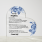 Gifts for Daughter, Heart Acrylic for Her From Dad From Mom, Birthday, Christmas Birthday From Parents