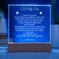 To My Son From Dad Luxury Plaque Gift , for Son from Father, Son's Birthday, His Graduation, Christmas Gift for Son, Message Gift
