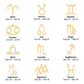 Zodiac Sign Birthday Month Necklace, Astrology Gifts Luxury