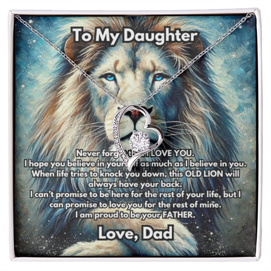 Lion Necklace, Silver or Gold Lion Necklace, Wild Animal Necklace, From Dad Necklace, Jewelry, Daughter Gift