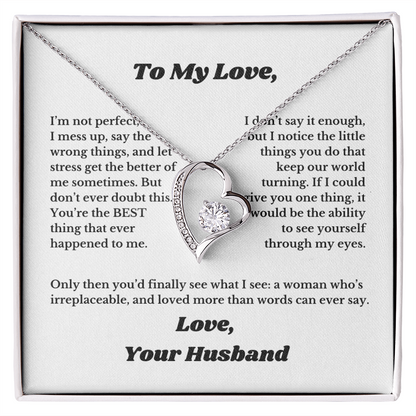 Gifts for Love, Necklace for Wife From Husband, Anniversary Jewelry, Christmas Birthday for Her, To My Soulmate Gift, Wifey
