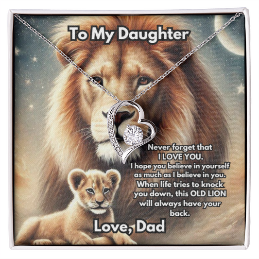 Lion Necklace, Silver or Gold Lion Necklace, Wild Animal Necklace, From Dad Necklace, Jewelry, Daughter Gift