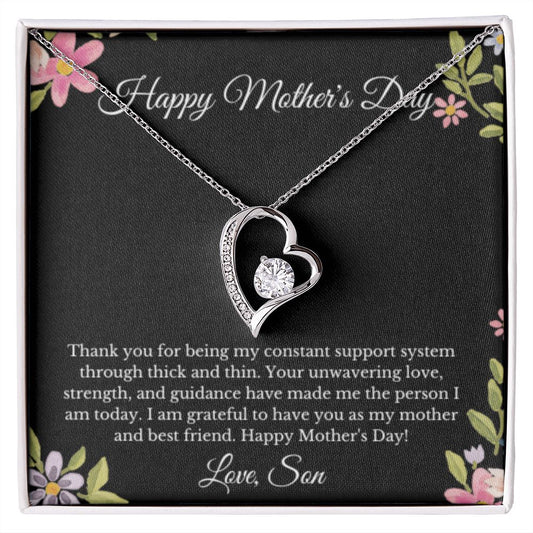 Heart, Groom To Mother Gift, Son To Mother On Wedding Day Necklace, Mother Of The Groom Gift From Son, Mom Wedding Gift, Mother's Day