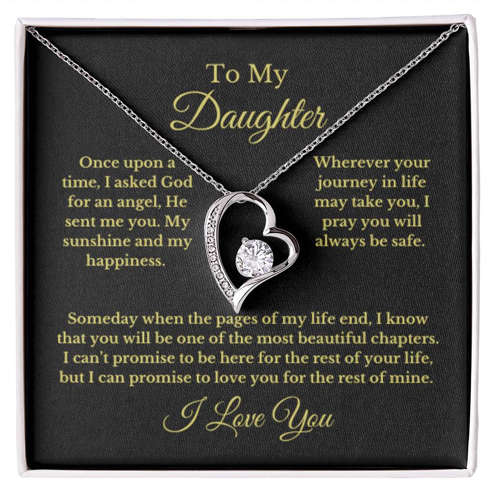 To My Daughter From Mom Dad, Love Necklace