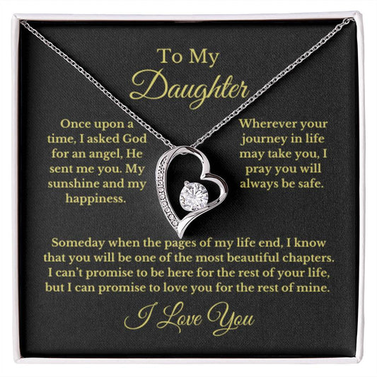 To My Daughter From Mom Dad, Love Necklace