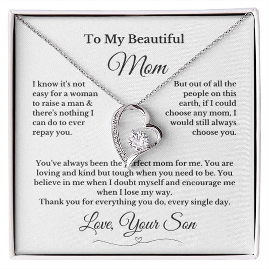 To MOM gift for mom wedding gifts necklace gift to mom BIRTHDAY MOTHERS DAY gift from son