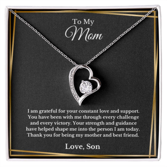 Heart, Groom To Mother Gift, Son To Mother On Wedding Day Necklace, Mother Of The Groom Gift From Son, Mom Wedding Gift, Mother's Day