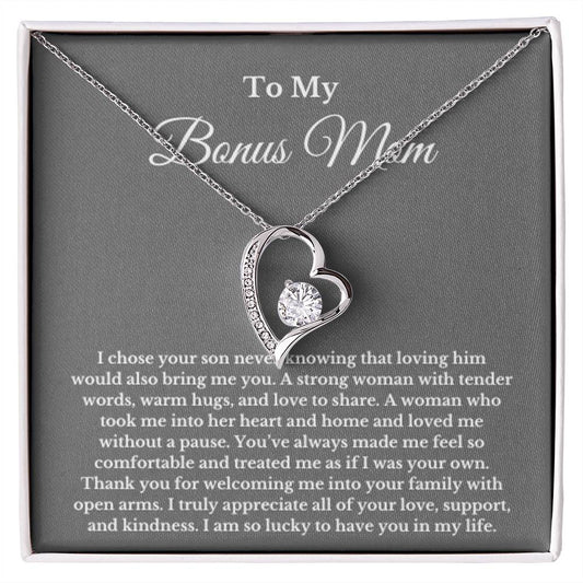To BONUS MOM gift for step mom wedding gifts necklace gift to mom BIRTHDAY gift from son daughter