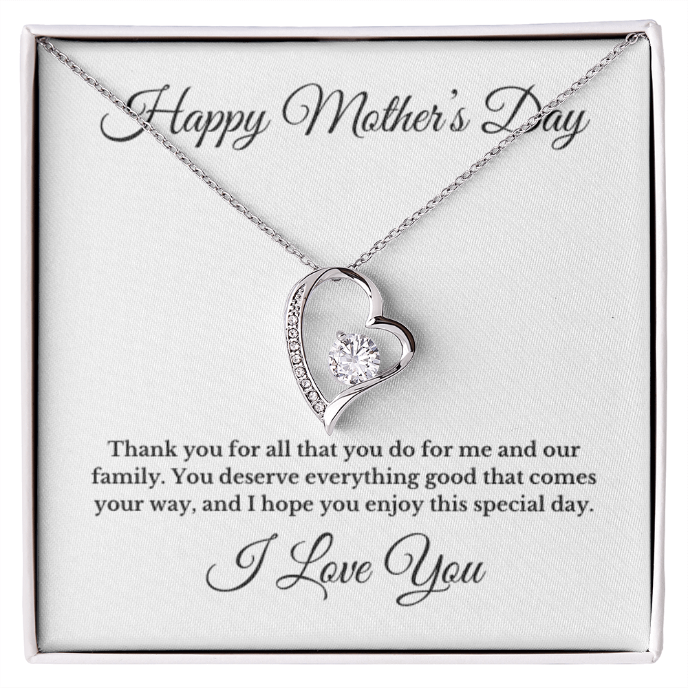 Happy Mother's Day Heart Necklace