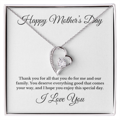 Happy Mother's Day Heart Necklace