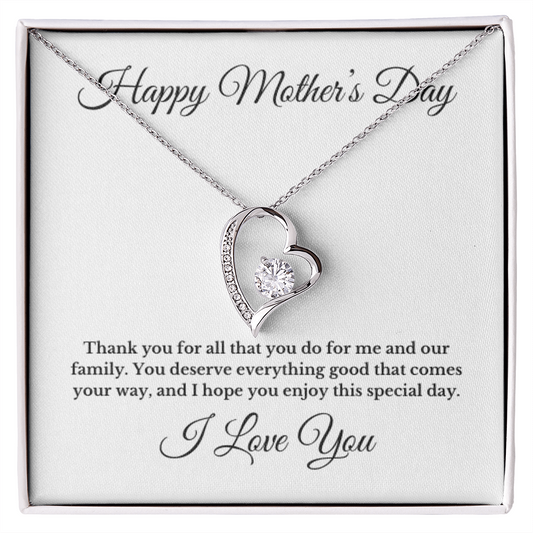 Happy Mother's Day Heart Necklace