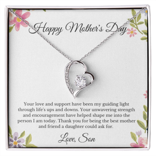 Heart, Groom To Mother Gift, Son To Mother On Wedding Day Necklace, Mother Of The Groom Gift From Son, Mom Wedding Gift, Mother's Day