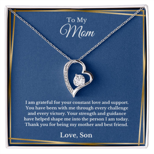 Heart, Groom To Mother Gift, Son To Mother On Wedding Day Necklace, Mother Of The Groom Gift From Son, Mom Wedding Gift, Mother's Day