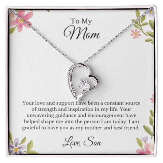 Heart, Groom To Mother Gift, Son To Mother On Wedding Day Necklace, Mother Of The Groom Gift From Son, Mom Wedding Gift, Mother's Day