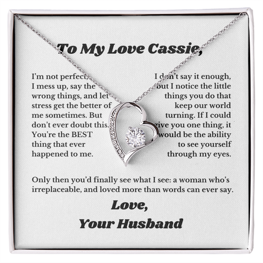 [Custom] Gifts for Love, Necklace for Wife From Husband, Anniversary Jewelry, Christmas Birthday for Her, To My Soulmate Gift, Wifey