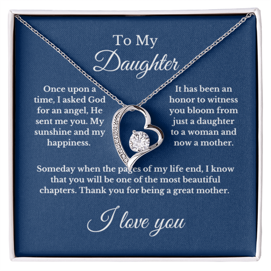 To My Daughter From Mom, Mother's Day Necklace Gift.
