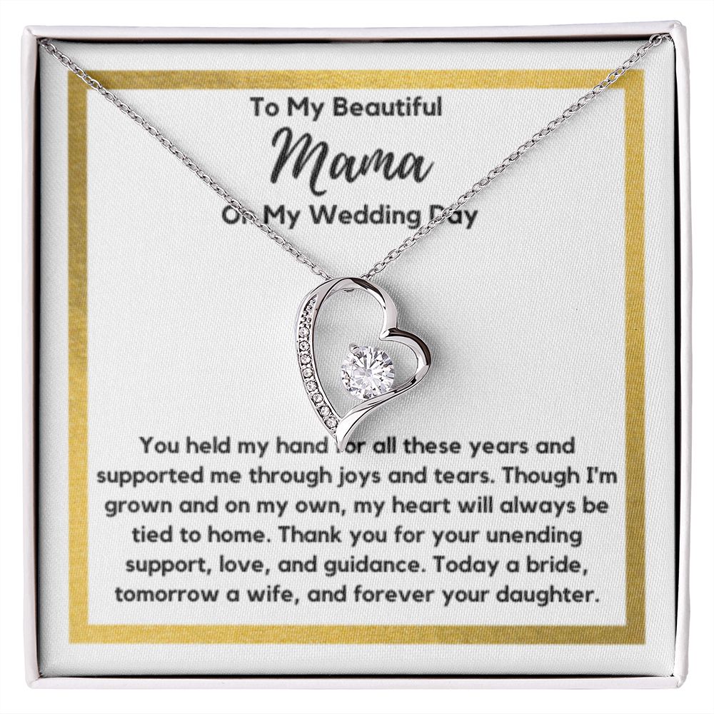 Mama of the Bride Gift from Bride, To My Mom on My Wedding Day, Mama of the Bride Necklace, Wedding Day Gift from Daughter
