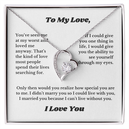 Gifts for Love, Necklace for Wife From Husband, Anniversary Jewelry, Christmas Birthday for Her, To My Soulmate Gift, Wifey, Valentines