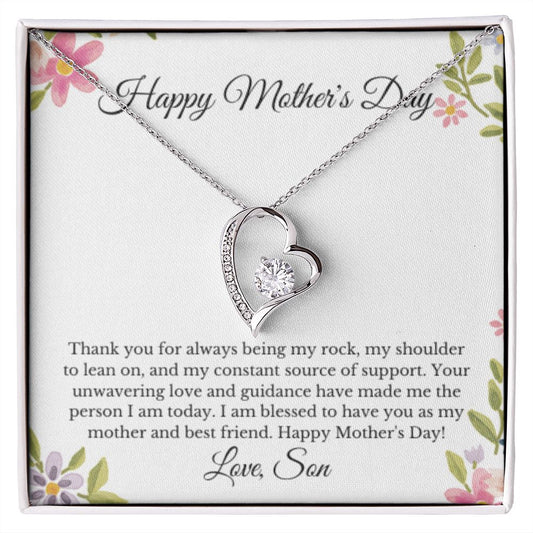 Heart, Groom To Mother Gift, Son To Mother On Wedding Day Necklace, Mother Of The Groom Gift From Son, Mom Wedding Gift, Mother's Day