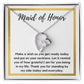 Maid of Honor Wedding Day Gift, Maid of Honor Necklace Gift, Maid of Honor Jewelry Gift, Maid of Honor Gift