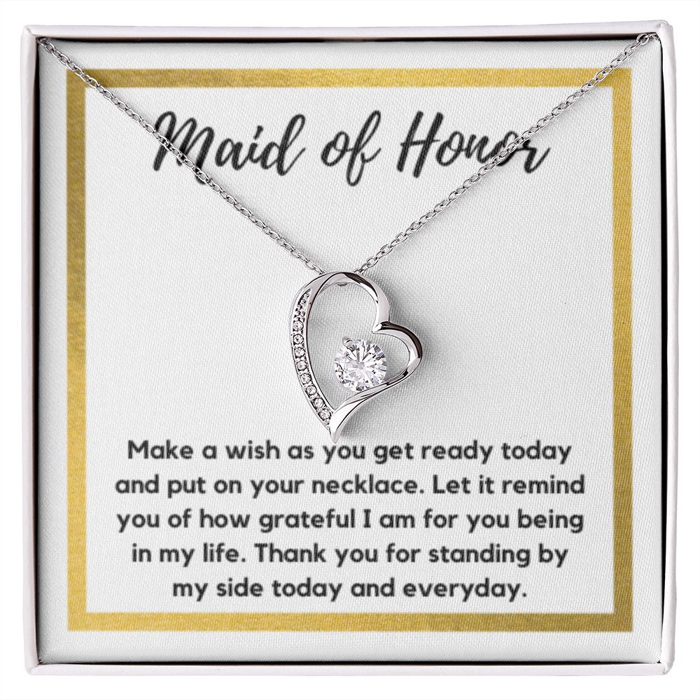 Maid of Honor Wedding Day Gift, Maid of Honor Necklace Gift, Maid of Honor Jewelry Gift, Maid of Honor Gift