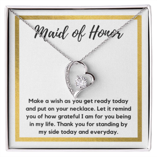Maid of Honor Wedding Day Gift, Maid of Honor Necklace Gift, Maid of Honor Jewelry Gift, Maid of Honor Gift