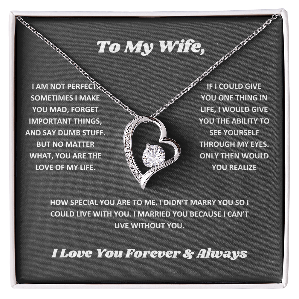 To My Wife Heart Necklace