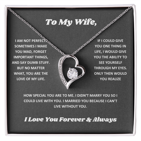 To My Wife Heart Necklace