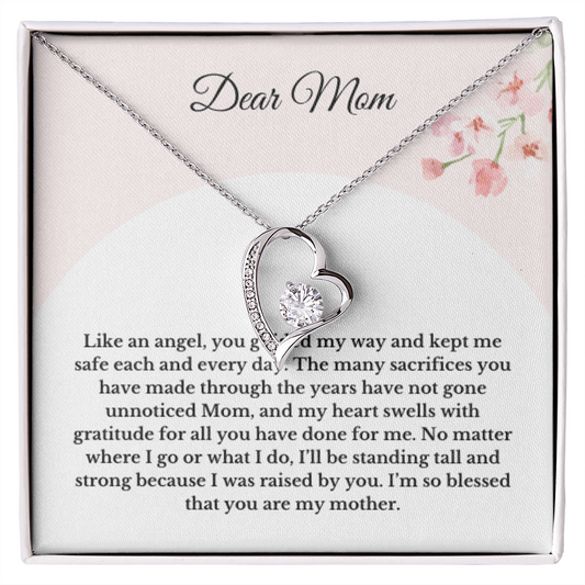 To My Mom Necklace Gifts, Gift For Mom For Mothers Day Heart Necklace For Mom