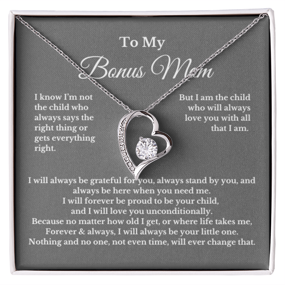 To BONUS MOM gift for step mom wedding gifts necklace gift to mom BIRTHDAY gift