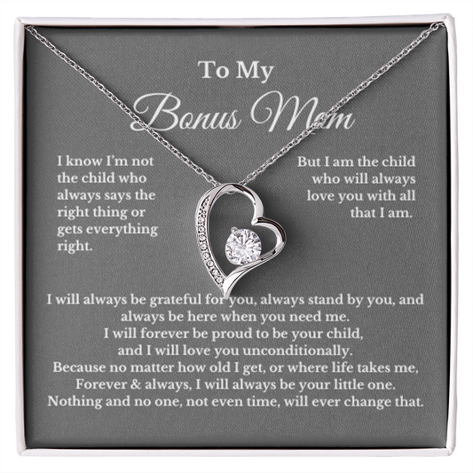 To BONUS MOM gift for step mom wedding gifts necklace gift to mom BIRTHDAY gift