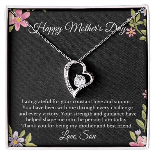 Heart, Groom To Mother Gift, Son To Mother On Wedding Day Necklace, Mother Of The Groom Gift From Son, Mom Wedding Gift, Mother's Day