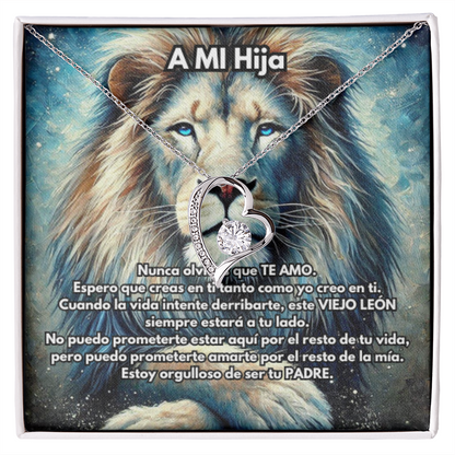 Collar de León, Collar de León de Plata o Oro, Collar de Animal Salvaje, Collar de Papá, Joyería, Regalo para Hija
