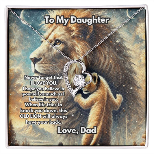 Lion Necklace, Silver or Gold Lion Necklace, Wild Animal Necklace, From Dad Necklace, Jewelry, Daughter Gift