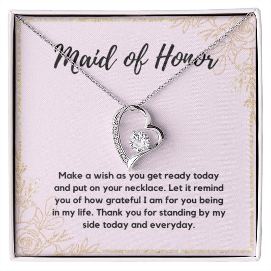Maid of Honor Wedding Day Gift, Maid of Honor Necklace Gift, Maid of Honor Jewelry Gift, Maid of Honor Gift