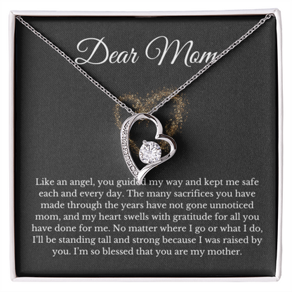 To My Mom Heart Necklace, For Mom From Daughter Son, Mother's Day Gift
