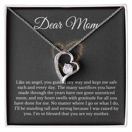 To My Mom Heart Necklace, For Mom From Daughter Son, Mother's Day Gift