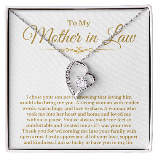 Mother In Law Gift - Forever Love Necklace - From Daughter