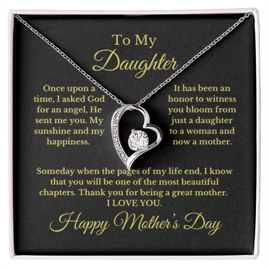 To My Daughter From Mom Dad, Mother's Day Love Necklace