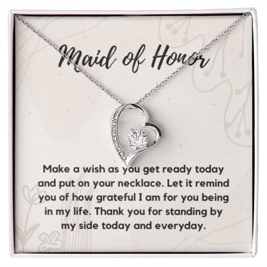 Maid of Honor Wedding Day Gift, Maid of Honor Necklace Gift, Maid of Honor Jewelry Gift, Maid of Honor Gift