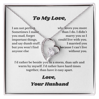 Gifts for Love, Necklace for Wife From Husband, Anniversary Jewelry, Christmas Birthday for Her, To My Soulmate Gift, Wifey, Valentines.