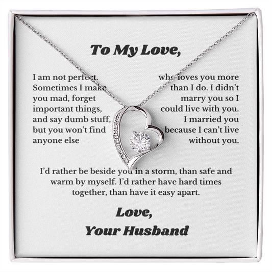Gifts for Love, Necklace for Wife From Husband, Anniversary Jewelry, Christmas Birthday for Her, To My Soulmate Gift, Wifey, Valentines.