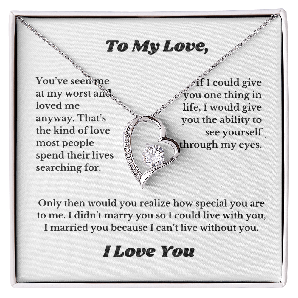 Gifts for Love, Necklace for Wife From Husband, Anniversary Jewelry, Christmas Birthday for Her, To My Soulmate Gift, Wifey, Valentines