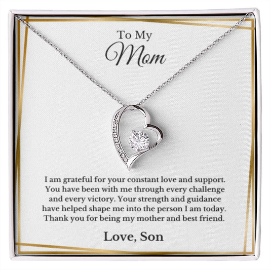 Heart, Groom To Mother Gift, Son To Mother On Wedding Day Necklace, Mother Of The Groom Gift From Son, Mom Wedding Gift, Mother's Day