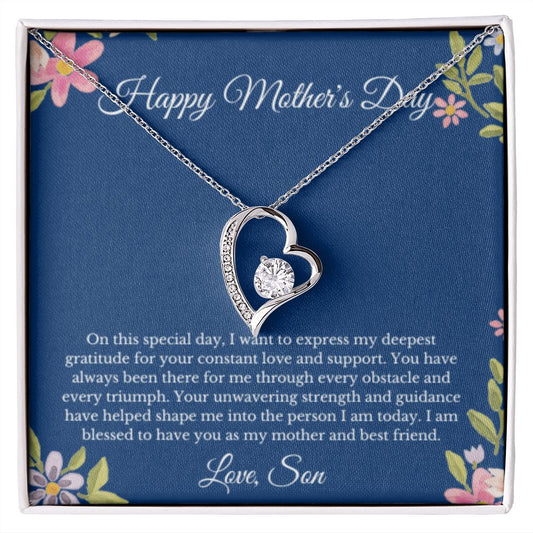 Heart, Groom To Mother Gift, Son To Mother On Wedding Day Necklace, Mother Of The Groom Gift From Son, Mom Wedding Gift, Mother's Day