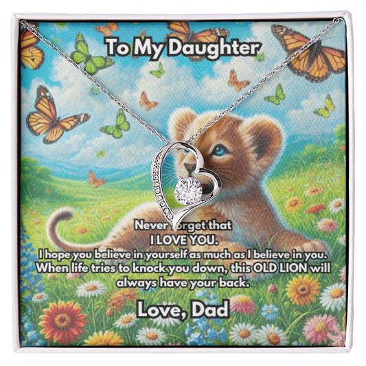 Lion Necklace, Silver or Gold Lion Necklace, Wild Animal Necklace, From Dad Necklace, Jewelry, Daughter Gift