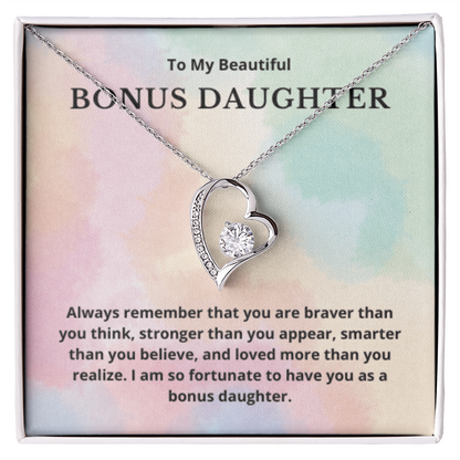 Bonus Daughter Gift for Step Daughter Wedding Gift Necklace