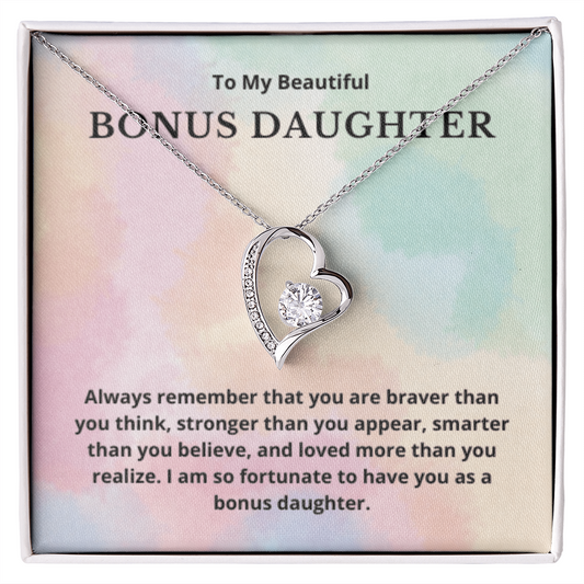 Bonus Daughter Gift for Step Daughter Wedding Gift Necklace