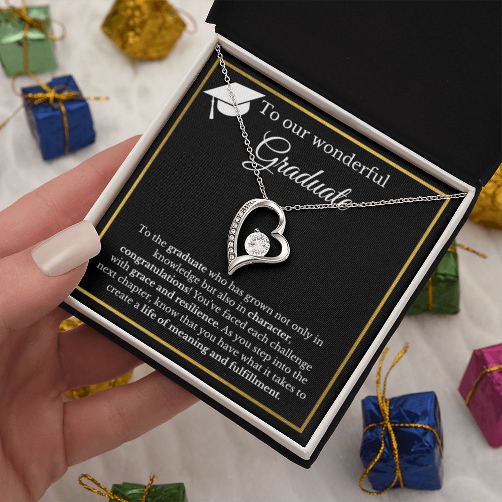 Graduation Gift Necklace, Gold Diamond, Graduation Gifts for Her, High School Graduation Gifts for Her, College Graduation, Class of 2023, Forever Love